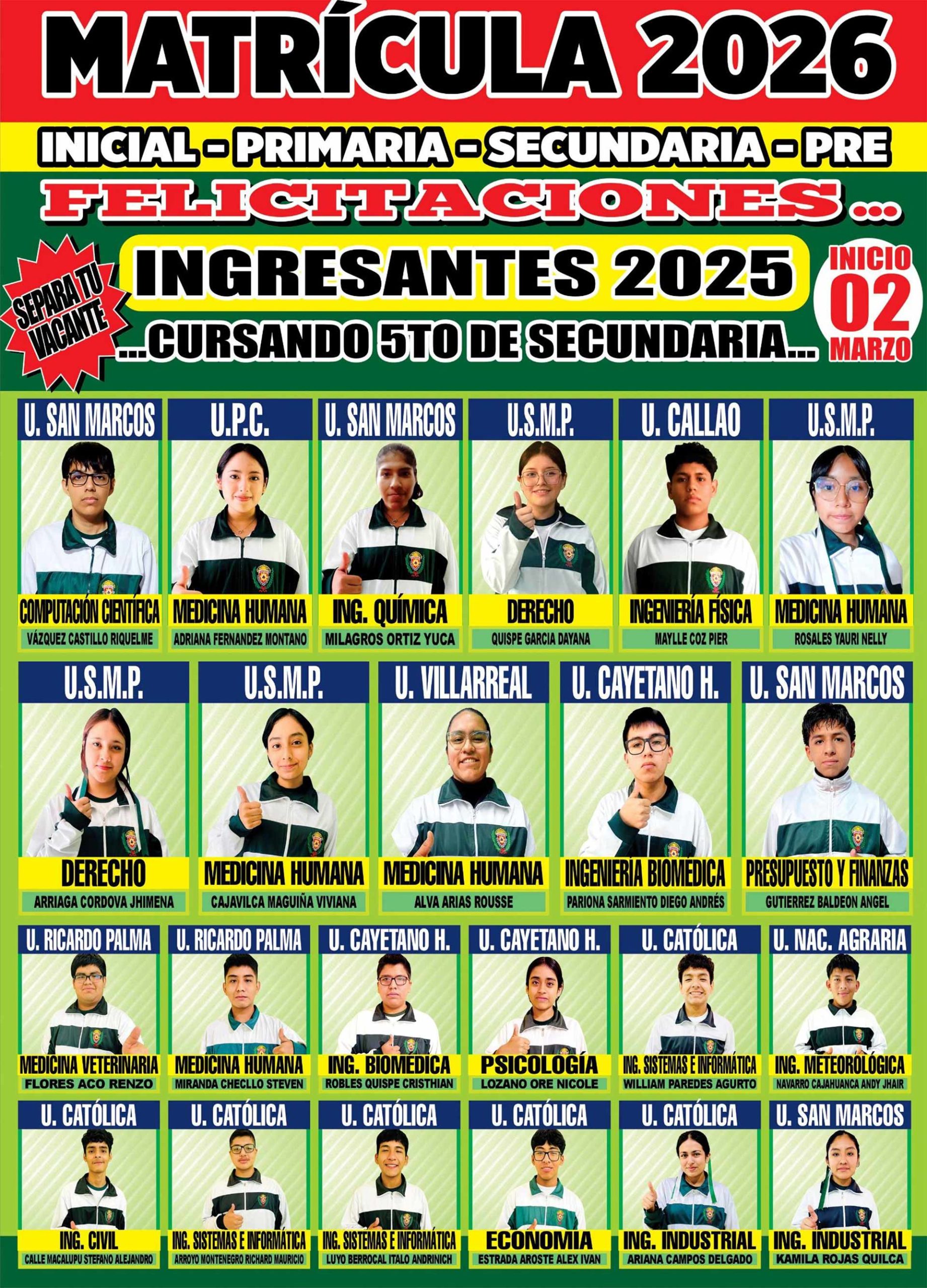 Concurso nacional 2025 - Colegio Pitagoras Verde